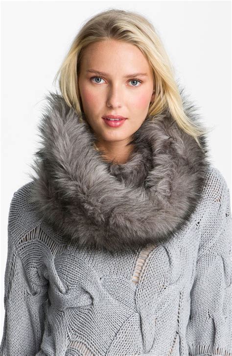 michael kors black fur neck warmer|michael michael kors tipped faux fur neck warmer chocolate.